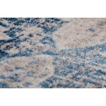 Vintage KANSAS rectangular carpet woven to the machine (cream blue)