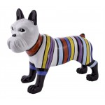 Resin statue sculpture decorative design dog stand H80 (multicolor)