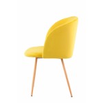 Set di 2 sedie in velluto scandinavo LISY (giallo)