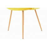 Set of 2 chairs in Velvet Scandinavian LISY (yellow)