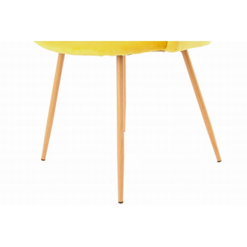 Satz von 2 Stühlen in skandinavischen LISY Velvet (gelb) - image 42044