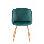 Set of 2 chairs in Velvet Scandinavian LISY (green)