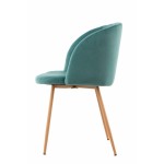 Set of 2 chairs in Velvet Scandinavian LISY (green)