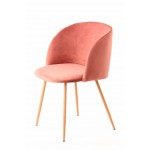Conjunto de 2 sillas en terciopelo escandinavo LISY (rosa)