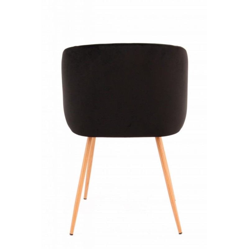 Set of 2 chairs in Velvet Scandinavian LISY (black) - image 42073