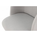 Set of 2 chairs in fabric Scandinavian PAOLA (light grey)
