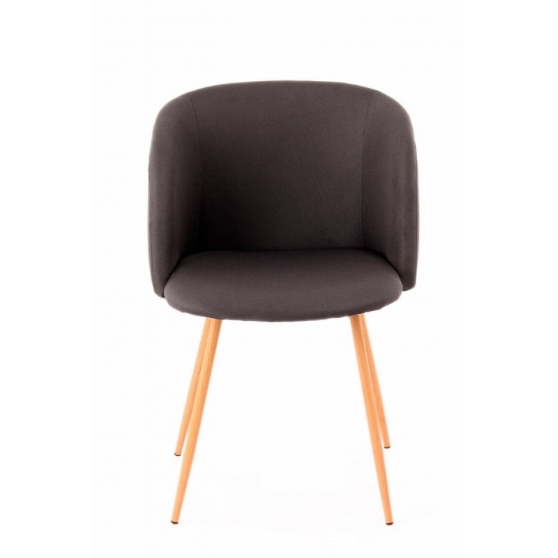 Satz von 2 Stühlen in Stoff skandinavischen PAOLA (dunkelgrau) - image 42088