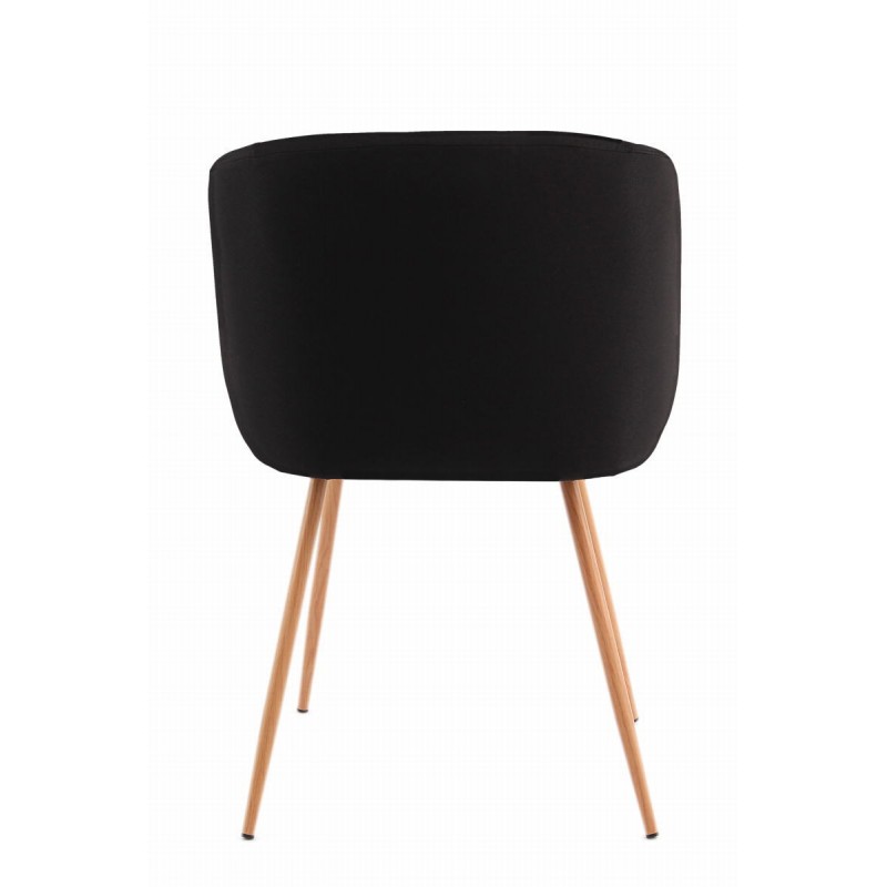 Set of 2 chairs in fabric Scandinavian PAOLA (dark gray) - image 42091