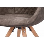 Conjunto de 2 sillas acojinadas MADISON escandinavo (gris oscuro)
