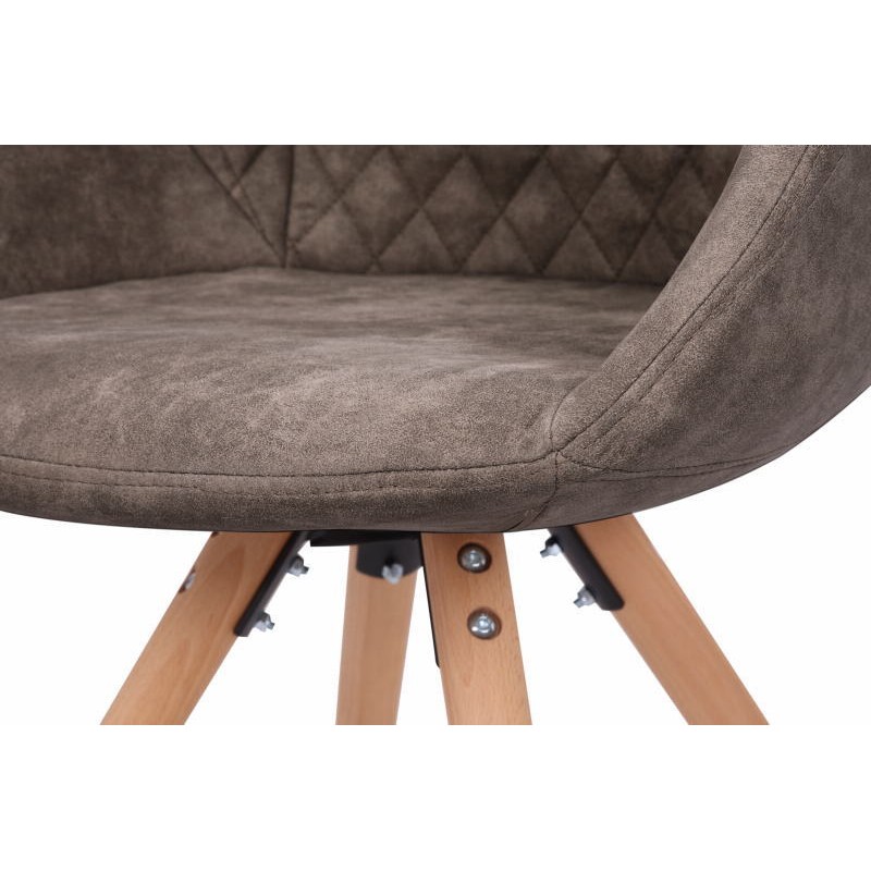 Set of 2 cushioned chairs Scandinavian MADISON (dark gray) - image 42117