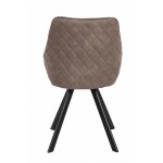 Conjunto de 2 sillas en tela LAURINE escandinavo (marrón)