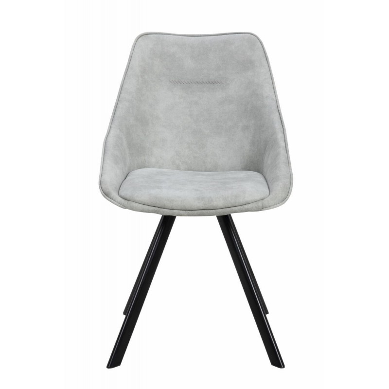 Set of 2 chairs in fabric Scandinavian LAURINE (light grey) - image 42144