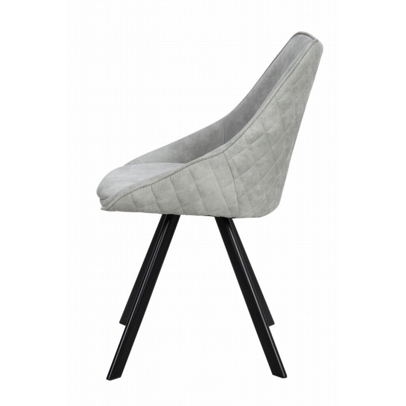 Set of 2 chairs in fabric Scandinavian LAURINE (light grey) - image 42147