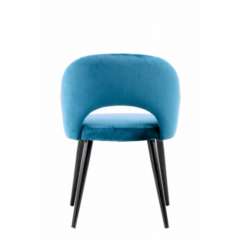 Satz von 2 Stühlen in Stoff mit Armlehnen t. (blau) - image 42228
