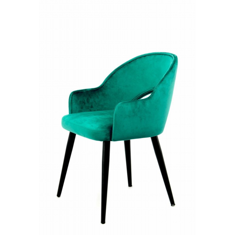 Satz von 2 Stühlen in Stoff mit Armlehnen t. (grün) - image 42237