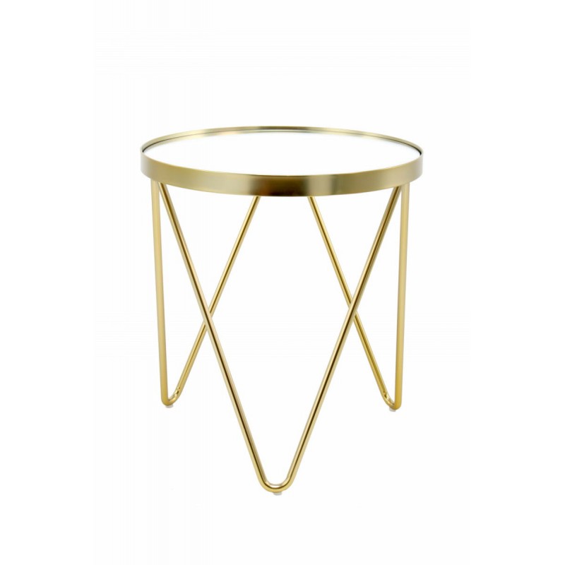 End table, end table MARILOU in glass and metal (gold) - image 42366