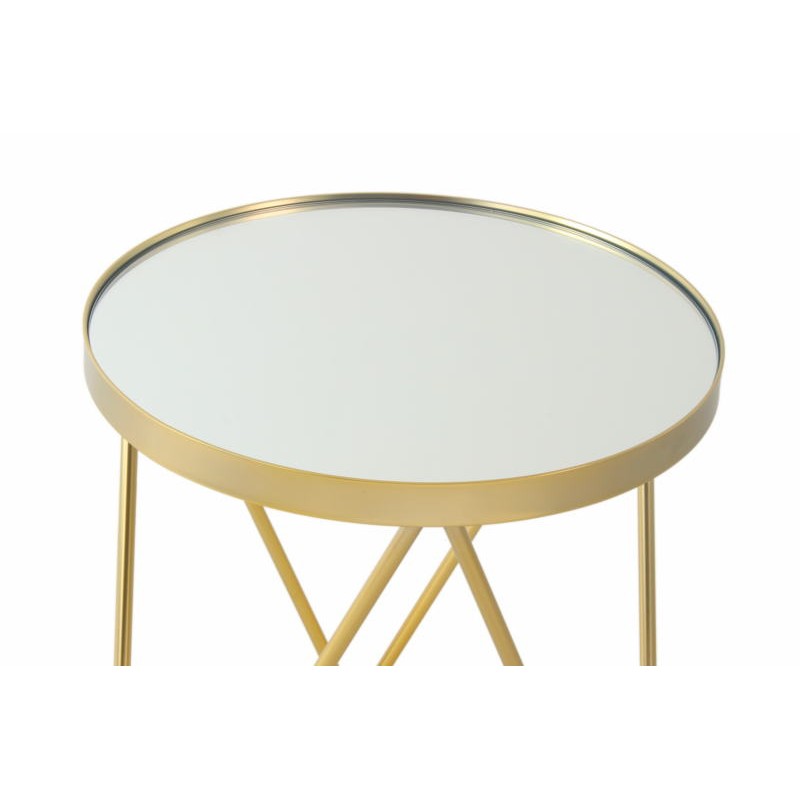 End table, end table MARILOU in glass and metal (gold) - image 42370