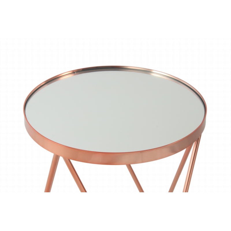 Fine tabella, tabella di estremità MARILOU in vetro e metallo (rosa) - image 42375