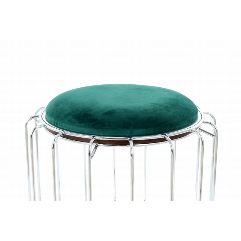 Pouf, table TAWNY velvet (green, silver) - image 42526