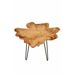 End table, end table ALYSSA metal and cedar wood (natural)
