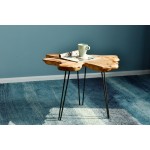 End table, end table ALYSSA metal and cedar wood (natural)