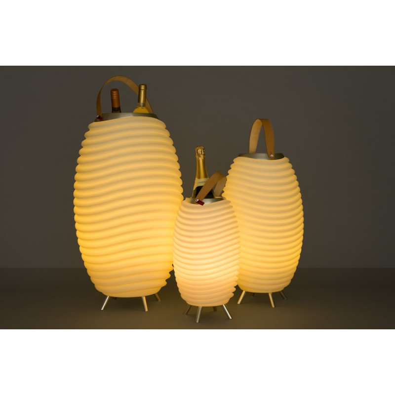 Lámpara LED Cubo champán embarazada altavoz bluetooth KOODUU sinergia 35PRO (blanco) - image 42778