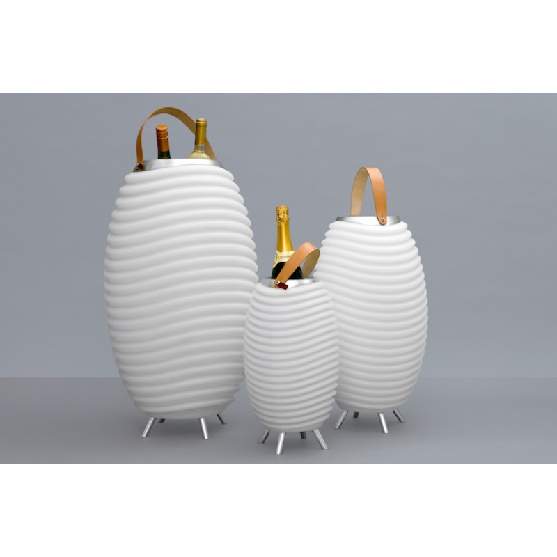 Lampe LED seau à champagne haut-parleur enceinte bluetooth KOODUU SYNERGIE 35PRO (blanc) - image 42784