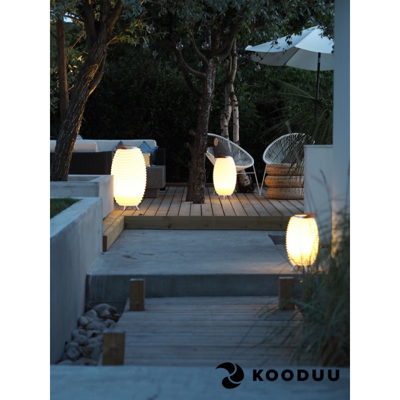 Lampe LED seau à champagne haut-parleur enceinte bluetooth KOODUU SYNERGIE 50PRO (blanc) - image 42858