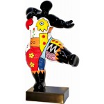 Statue woman EXPRESSIVE design decorative sculpture in resin H54 cm (multicolor)
