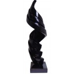 Statua disegno scultura decorativa incinta Bluetooth DA STEP in resina (nero)