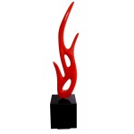 Statue decorative sculpture design pregnant Bluetooth HONOR in resin (Red)