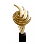 Diseño de escultura decorativa de la estatua embarazada Bluetooth EL PASTING en resina (Oro)