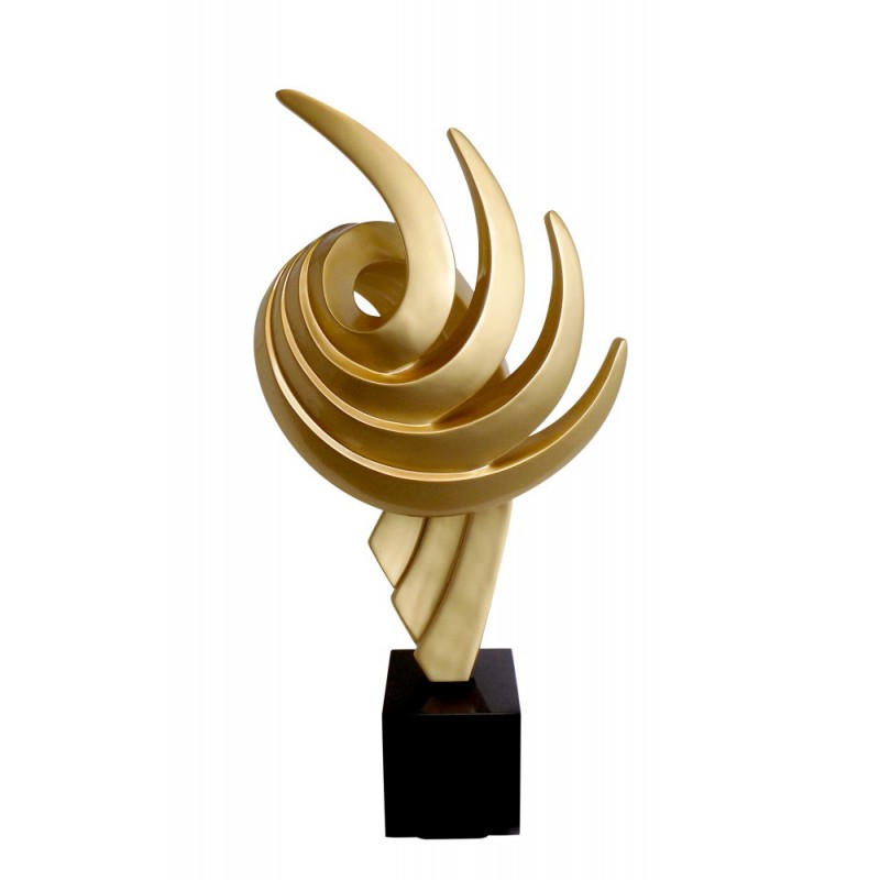 Statua disegno scultura decorativa incinta Bluetooth THE PASTING in resina (Golden)