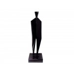 Statue decorative sculpture design pregnant Bluetooth HUMAN BODY in resin (Black)