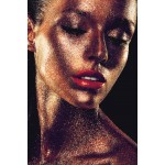Mujer MESA de cristal VISAGE (80 x 120 cm) (oro)