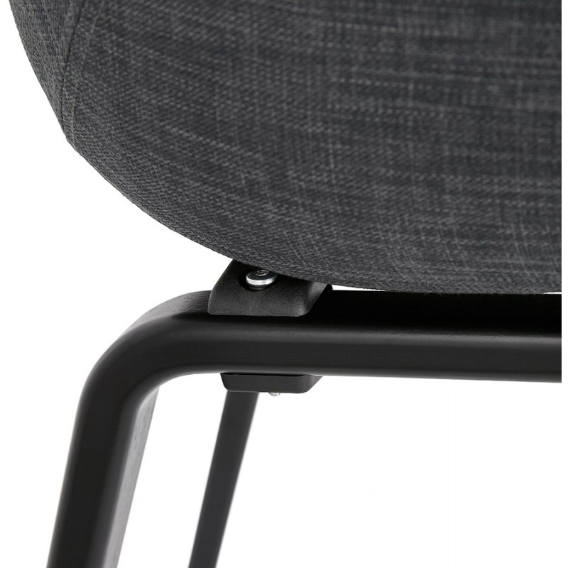 Sedia di design scandinava con braccioli CALLA in tessuto nero per piedi (grigio antracite) - image 43131