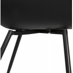 Scandinavian design chair with COLZA armrests in polypropylene (black)