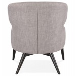 YASUO design chair in black wooden foot fabric (light grey)