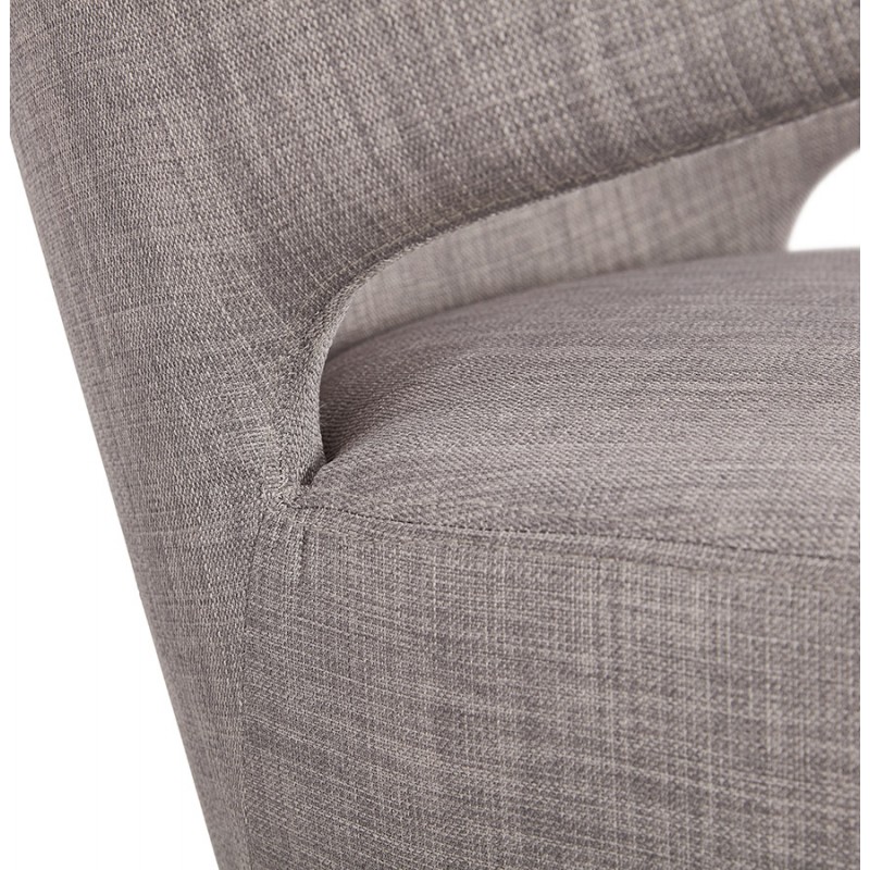 Sedia di design YASUO in tessuto per piedi in legno color naturale (grigio chiaro) - image 43208