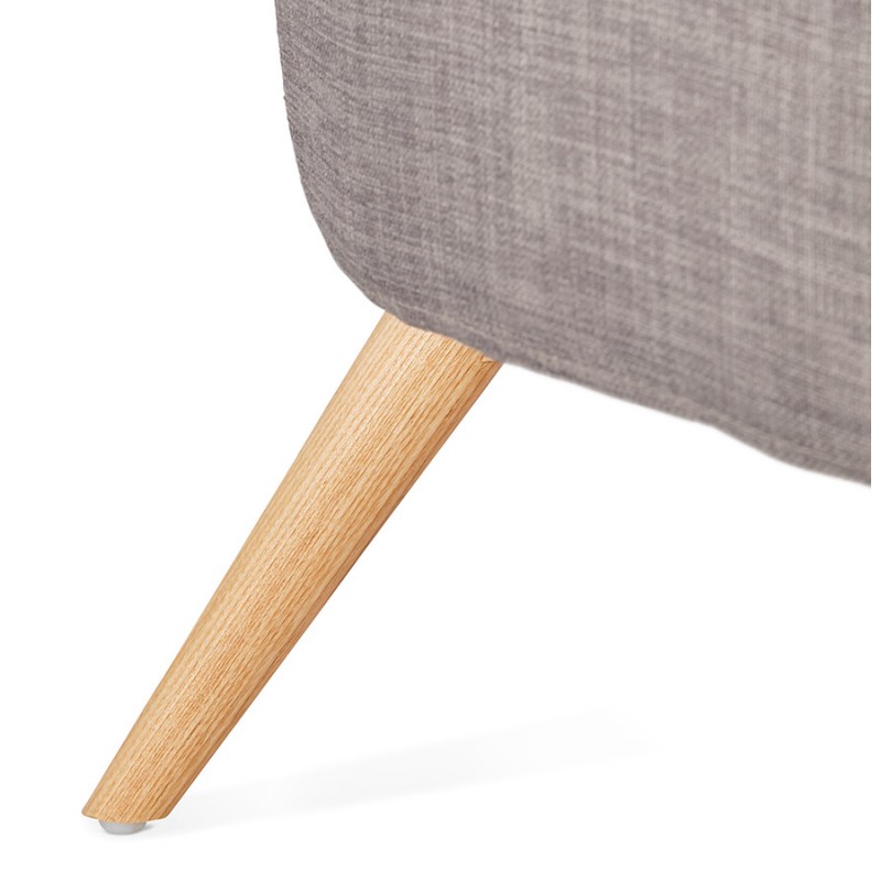 Sedia di design YASUO in tessuto per piedi in legno color naturale (grigio chiaro) - image 43210