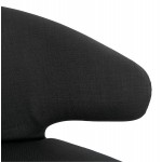YASUO Designstuhl aus schwarzem Metallfußgewebe (schwarz)