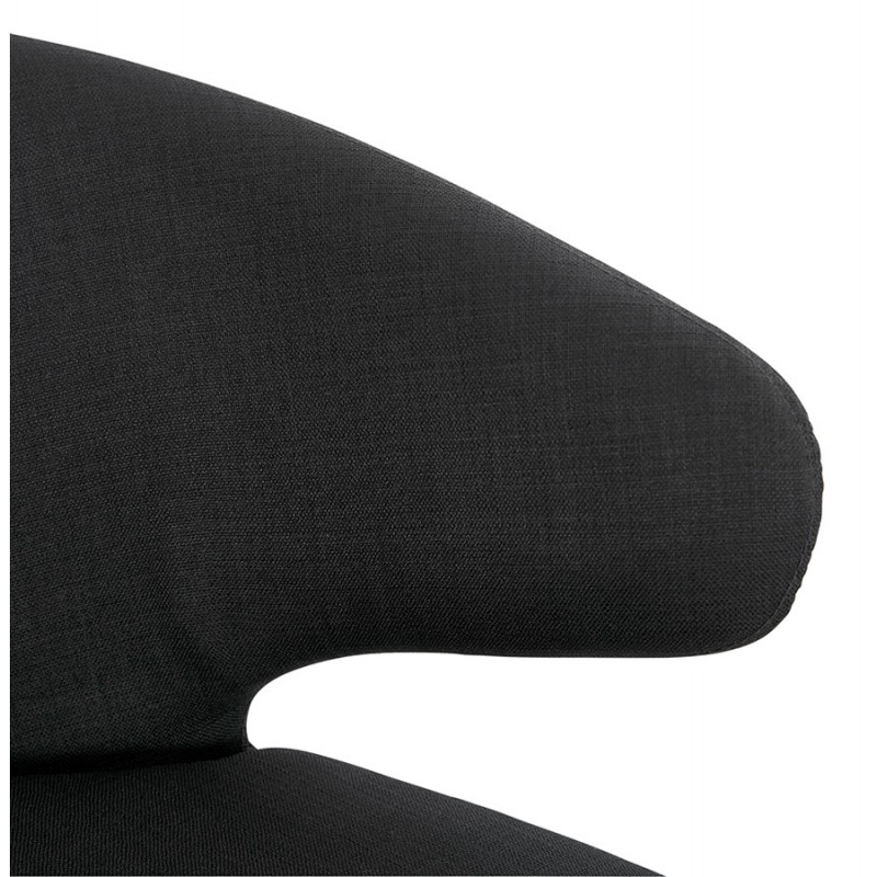 YASUO Designstuhl aus schwarzem Metallfußgewebe (schwarz) - image 43229