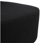 Silla de diseño YASUO en tejido de pie de metal negro (negro)