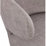 YASUO design chair in black metal foot fabric (light grey)