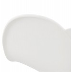 Silla de diseño CIRSE en patas de metal blanco de polipropileno (blanco)