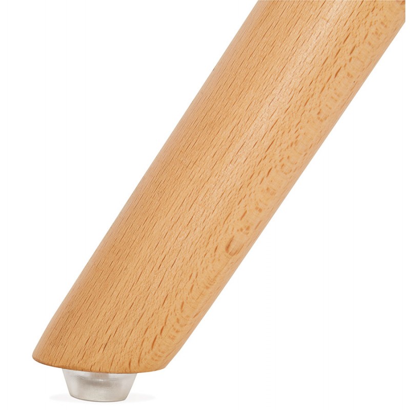 Chaise design scandinave avec accoudoirs ARUM pieds bois couleur naturelle (blanc) - image 43293