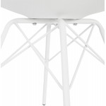 Chaise design industrielle avec accoudoirs ORCHIS en polypropylène (blanc)
