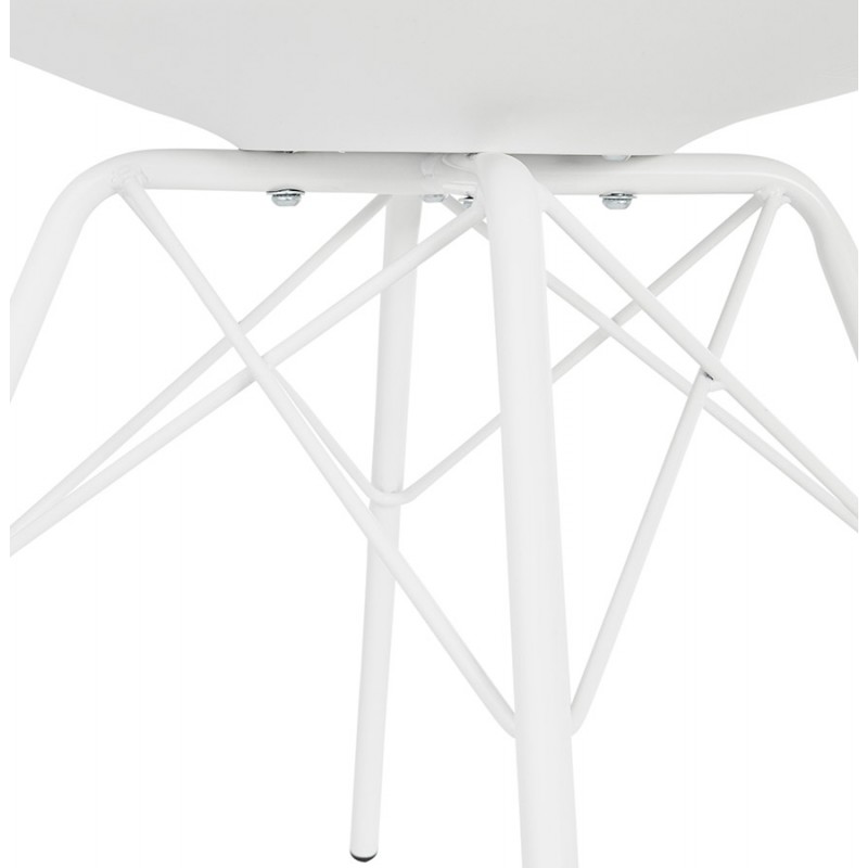 Industrial design chair with ORCHIS armrests in polypropylene (white) - image 43313