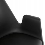 Industrial design chair with ORCHIS armrests in polypropylene (black)