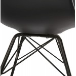 Industriedesignstuhl mit ORCHIS Armlehnen aus Polypropylen (schwarz)